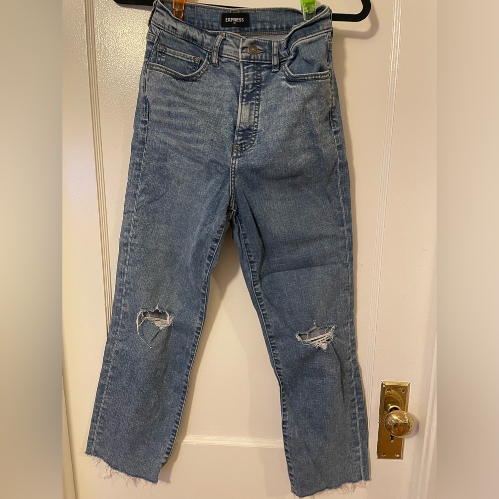 Express Straight Super High Rise Jeans